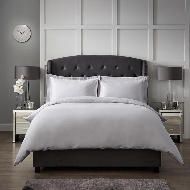 1000TC Super King Deep Fitted Sheet, Ice Grey BrandAlley