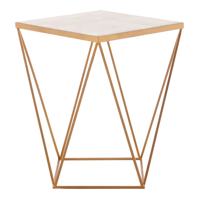 Shalimar Square Marble Top Side Table - BrandAlley
