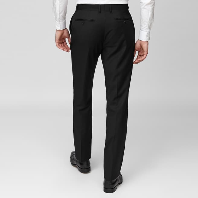 Black Harry T Modern Fit Wool Suit Trousers - BrandAlley