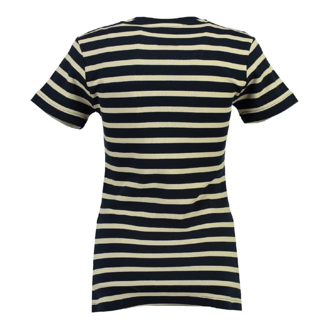 Women's Navy/Off White Jardin T-Shirt - BrandAlley