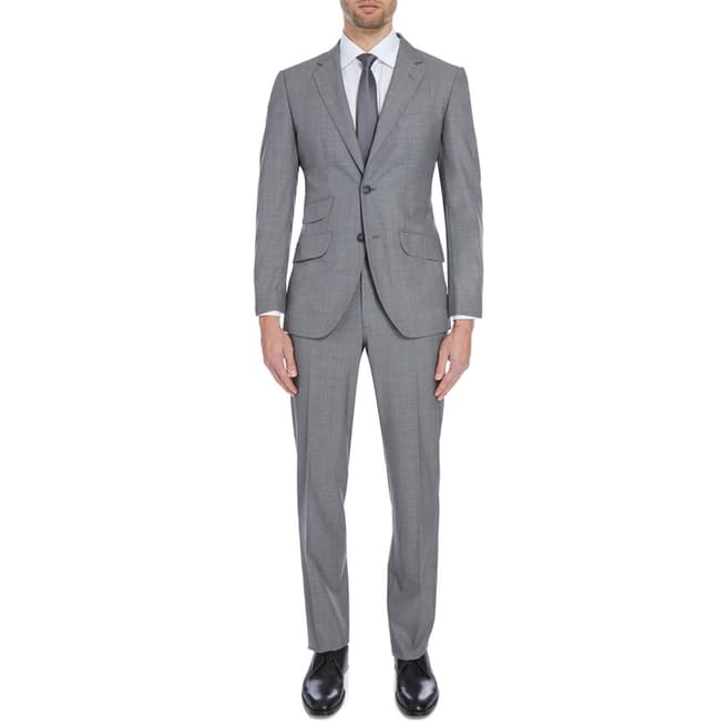 Grey Nailshead 2 Piece Classic Wool Suit - BrandAlley