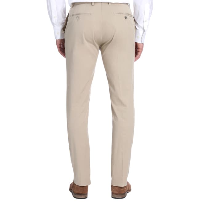 Stone Formal Stretch Cotton Trousers - BrandAlley