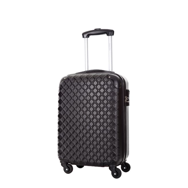 Black 4 Wheel Rigid Sailor Cabin Suitcase 46cm - BrandAlley