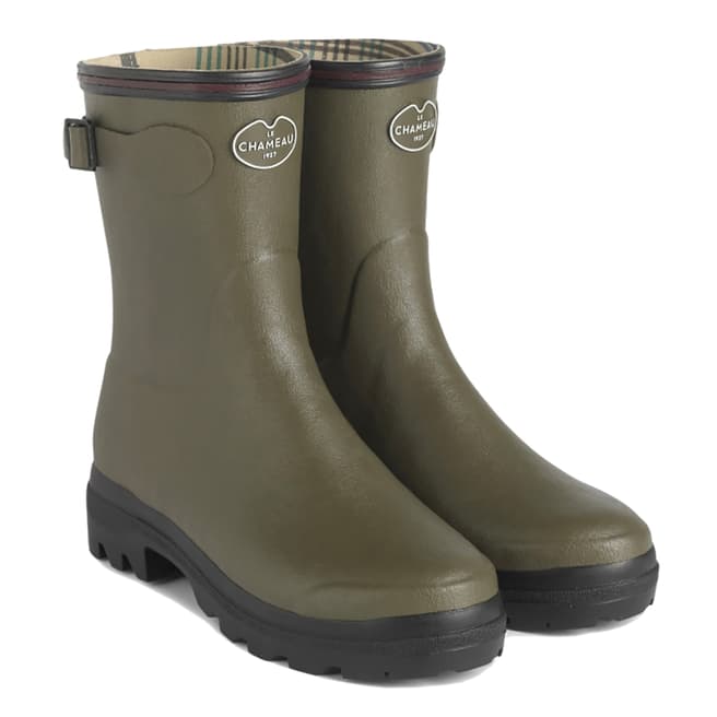 Green Giverny Low Wellington Boots - BrandAlley