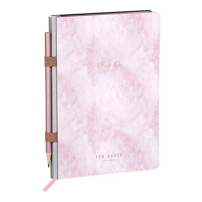 A5 Notebook Rose Quartz with Pencil - BrandAlley