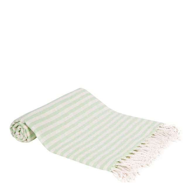 Stripes Hammam Towel, Green - BrandAlley
