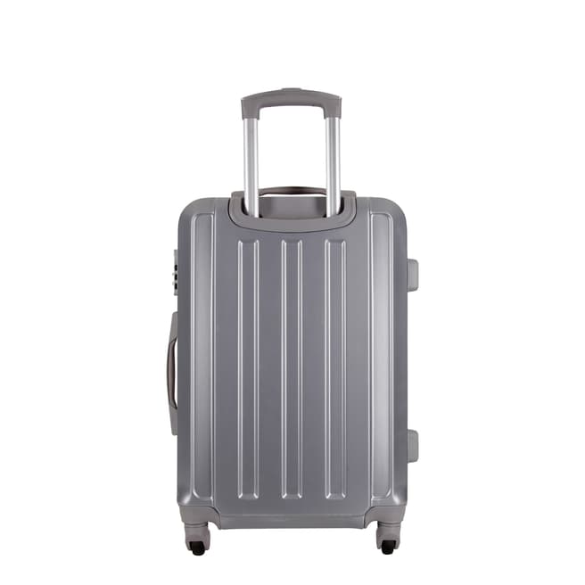 Silver Vilarosa 4 Wheel Suitcase 46cm - BrandAlley