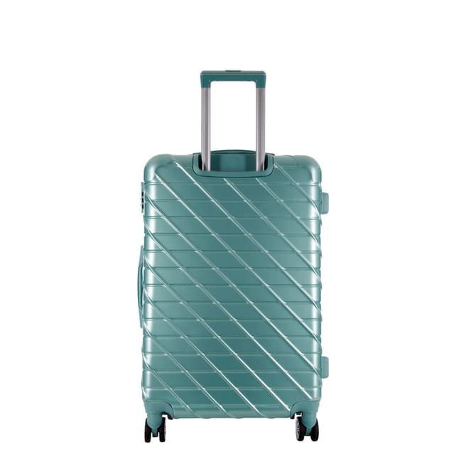 Green Leiria 4 Wheel Suitcase 46cm - BrandAlley