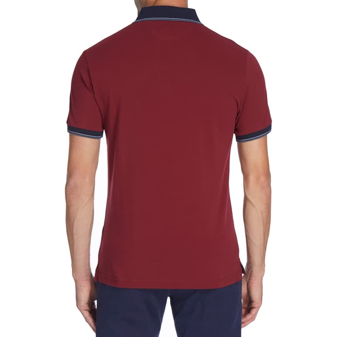 Red Stripe Collarband Polo Top - BrandAlley