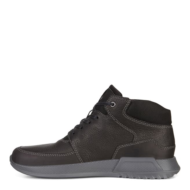 Black Leather Luca Hi Top Sneaker Boots - BrandAlley