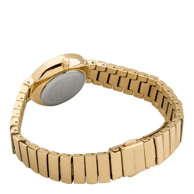 Gold Plated Analogue Round Watch - BrandAlley