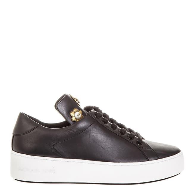 Black Leather Mindy Sneakers - BrandAlley