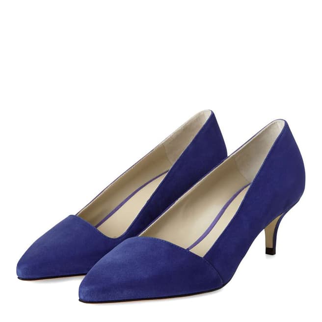 Oxford Blue Suede Hope Court Shoes - BrandAlley