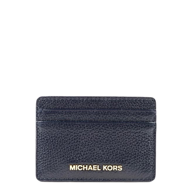Navy Money Pieces Leather Card Holder - BrandAlley