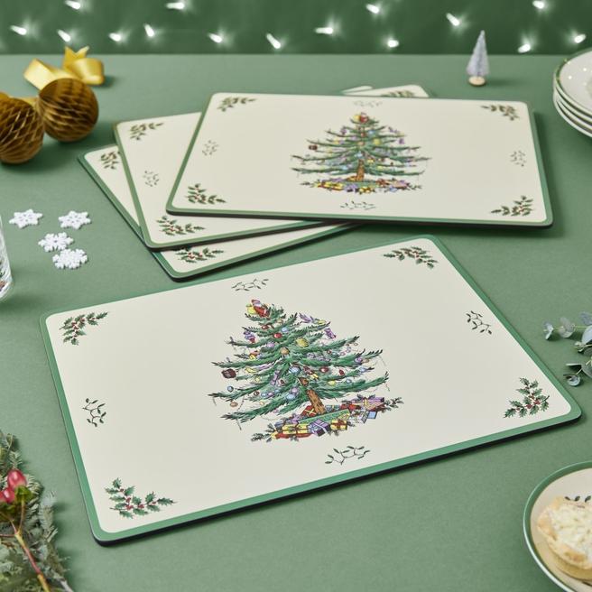 Christmas Tree Set of 4 Large Placemats BrandAlley
