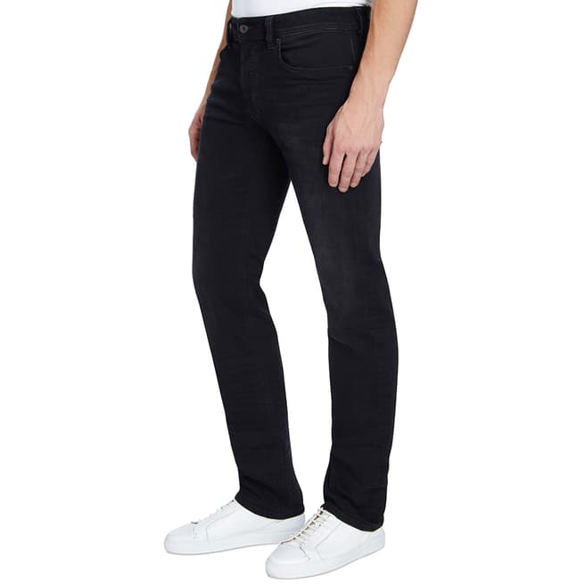 Black Denim Safado Straight Stretch Jeans - BrandAlley