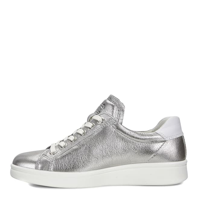 Silver Leather Soft 4 Sneakers - BrandAlley
