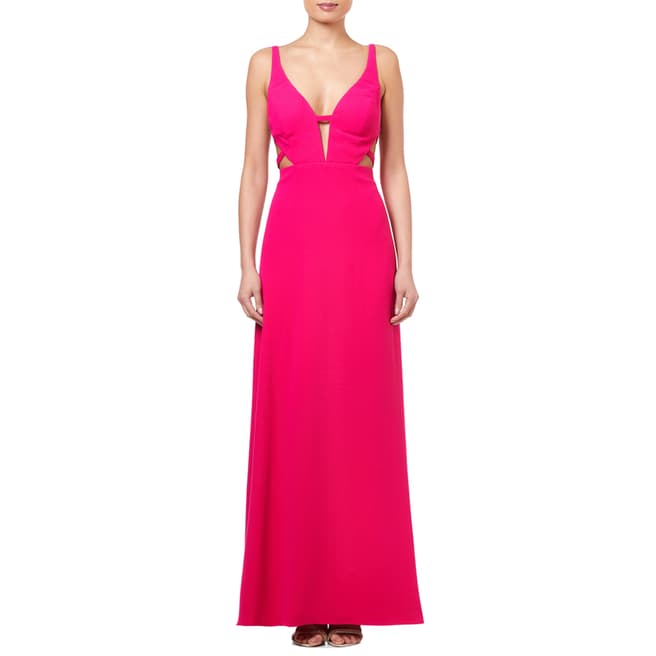 Bright Pink Crepe Cut-out Gown - BrandAlley