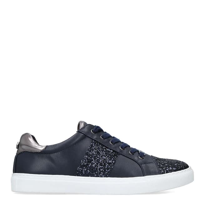 Navy Jumping Embellished Low Top Trainers - BrandAlley