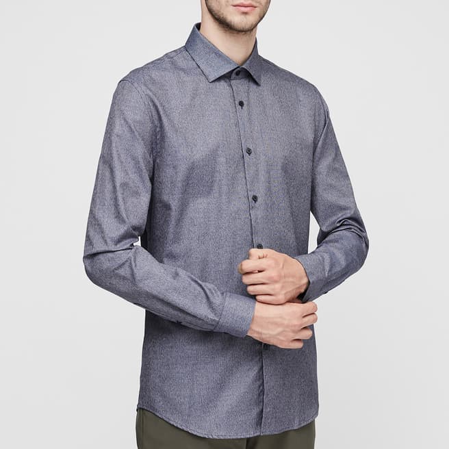 Indigo Shore Slim Fit Stripe Cotton Shirt - BrandAlley