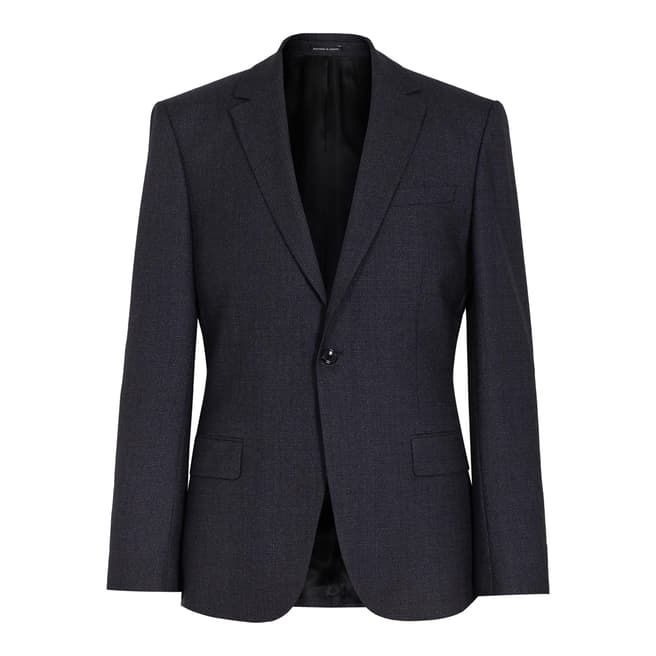 Navy Denza Slim Fit Silk Suit Jacket - BrandAlley