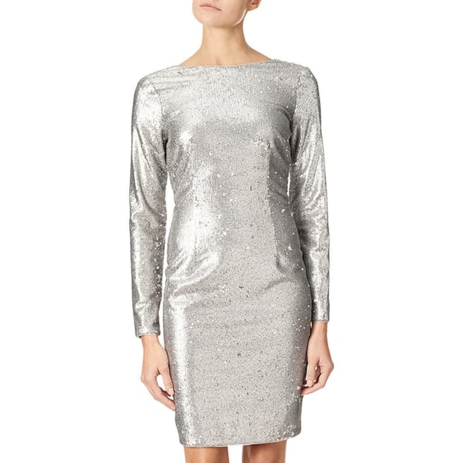 Silver Sequin Sheath Dress - BrandAlley