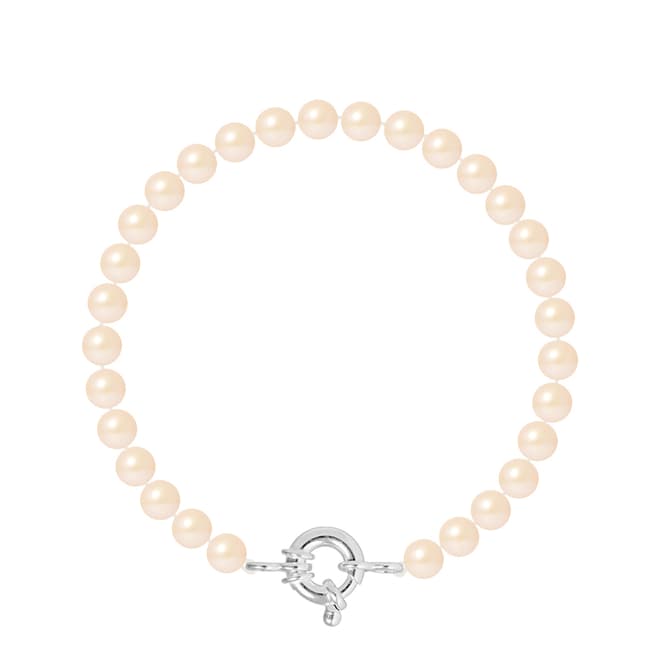 Pink/ Rose Row Of Pearls Bracelet - BrandAlley
