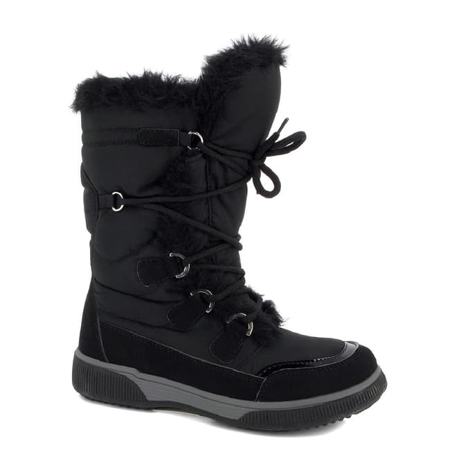Black Sasha Quilted Snow Boots - BrandAlley