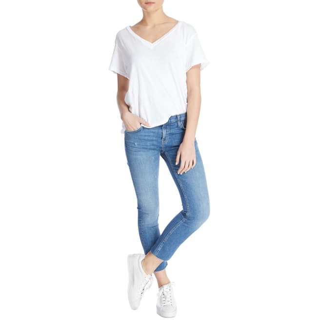 Blue Wash Sawyer Cropped Straight Jeans - BrandAlley
