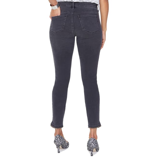 Charcoal Ami Ankle Embellished Super Skinny Jeans - BrandAlley