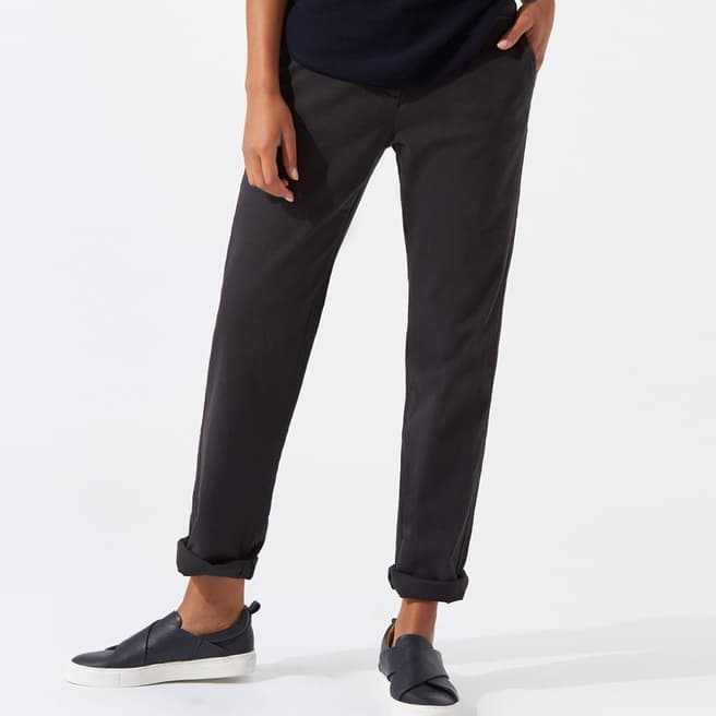 Mid Grey Lux Drill Cotton Chinos - BrandAlley