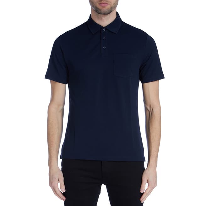 Navy Spirit Cotton Polo Shirt - BrandAlley