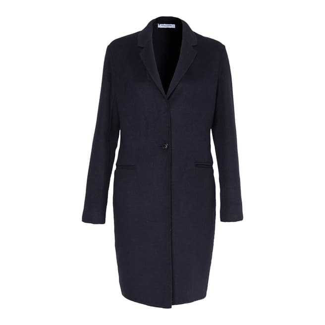 Midnight Doubleface Collared Coat - BrandAlley