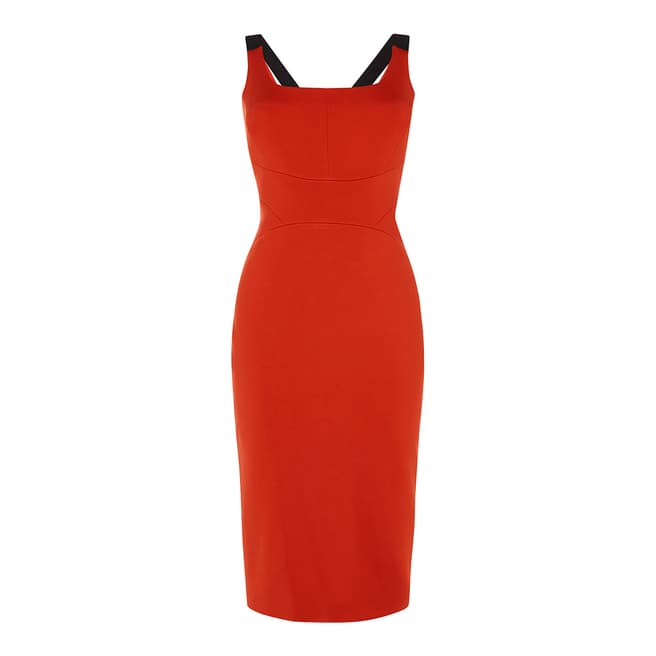Orange Midi Length Dress - BrandAlley