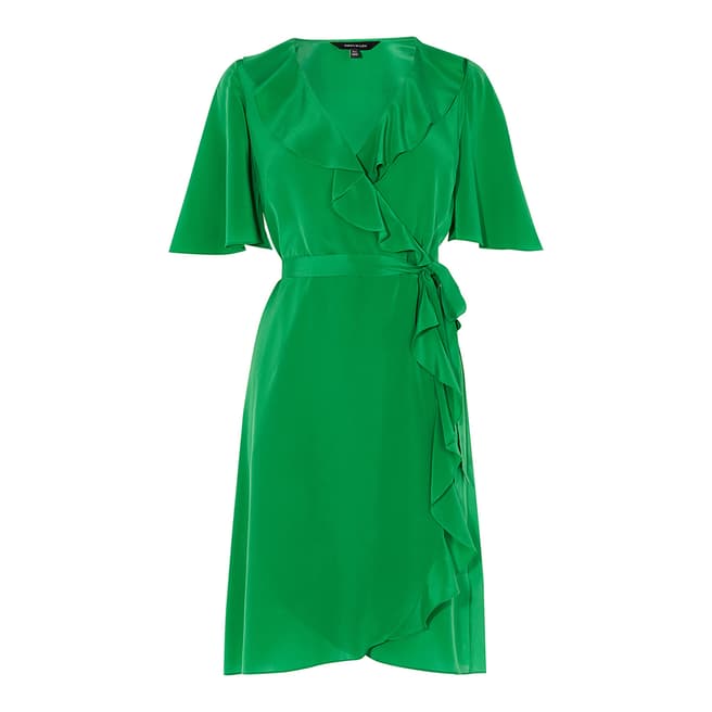 Green Silk Wrap Dress - BrandAlley