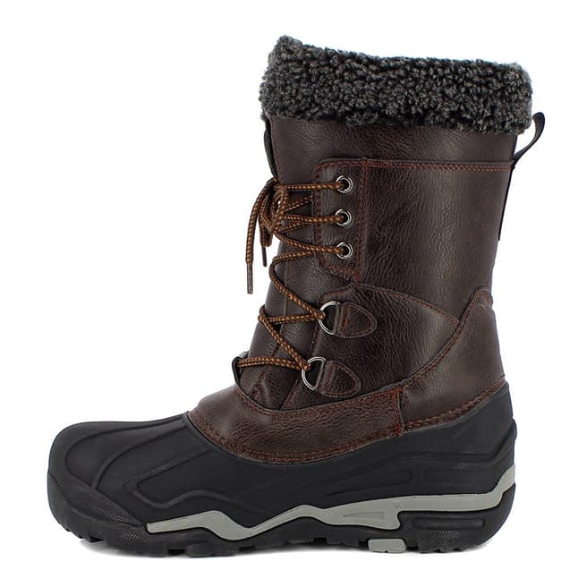 Dark Brown Ryan Lace Up Winter Boots - BrandAlley