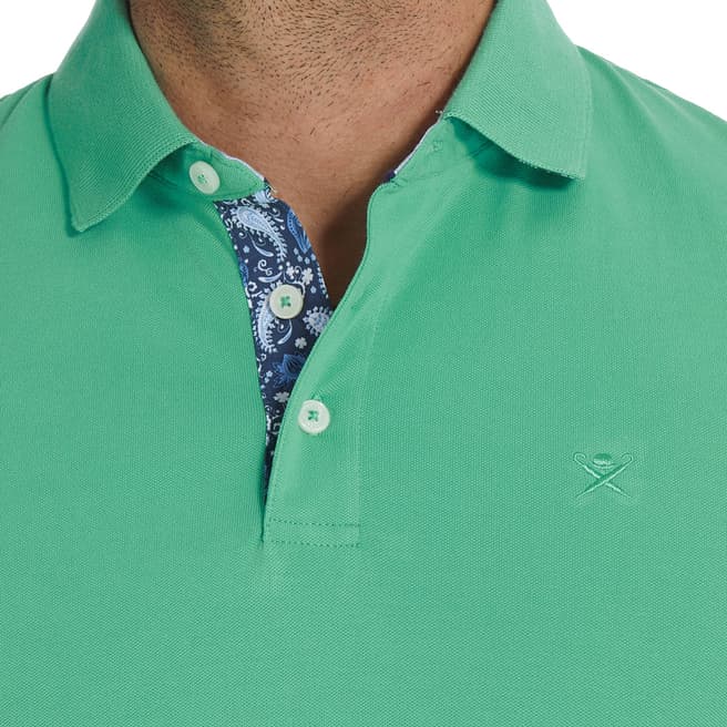 Green Trim Collar Polo Top - BrandAlley