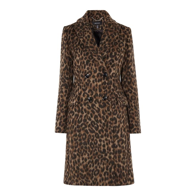 Multi Leopard Tailored Coat - BrandAlley