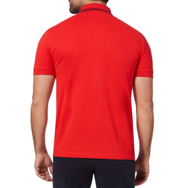 Red Firenze Cotton Polo Shirt - BrandAlley