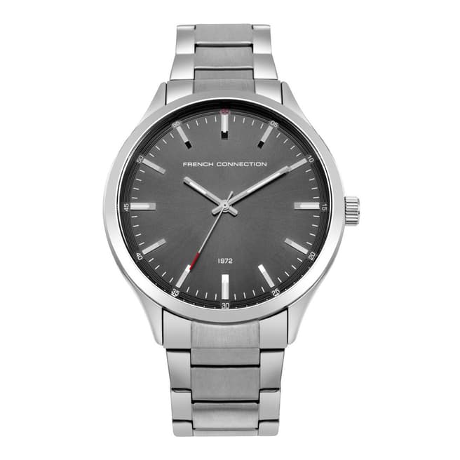 Charcoal Sunray Stainless Steel Bracelet, Brushed And Polished Watch ...