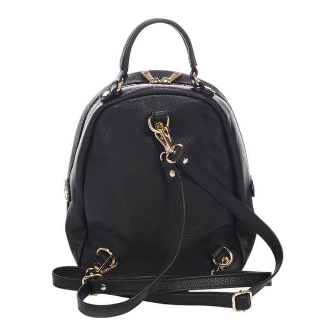 Black Leather Backpack Bag - BrandAlley