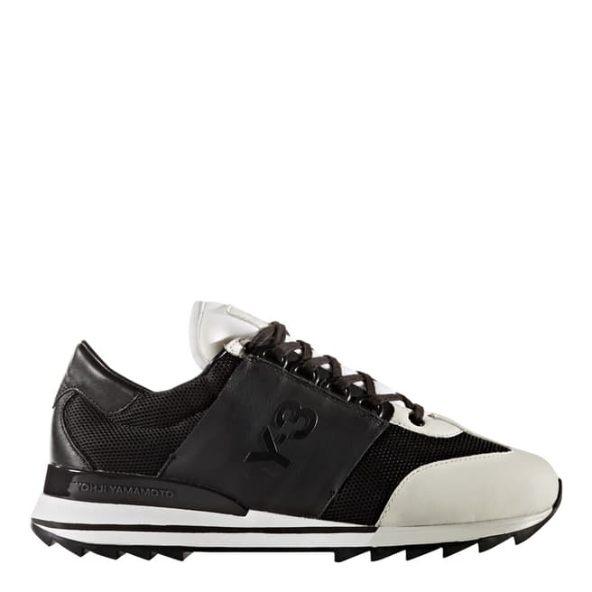 Black & Cream Y-3 Rhita Sport Sneakers - BrandAlley