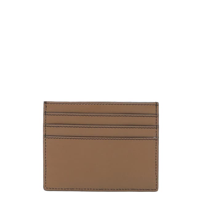 Brown Print Leather Card Holder - BrandAlley