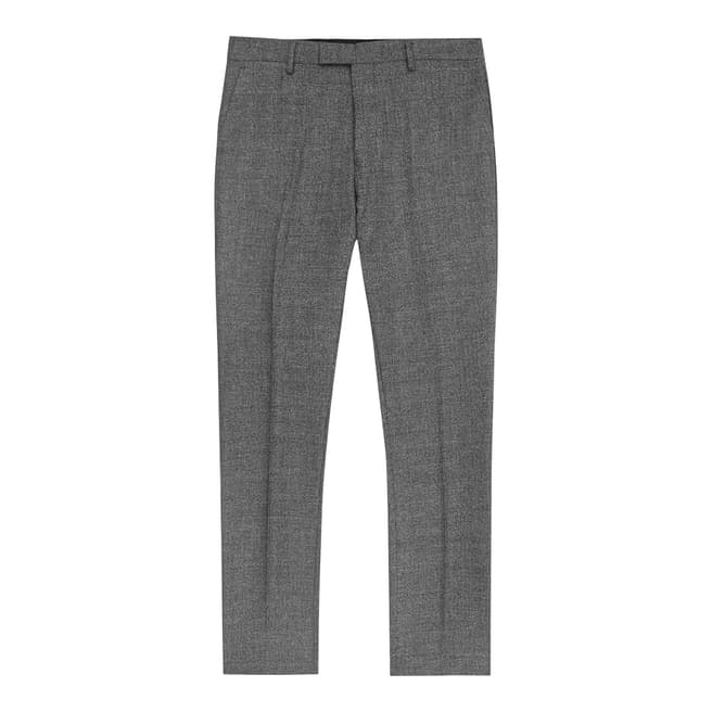 Charcoal Bronson Slim Wool Suit Trousers - BrandAlley