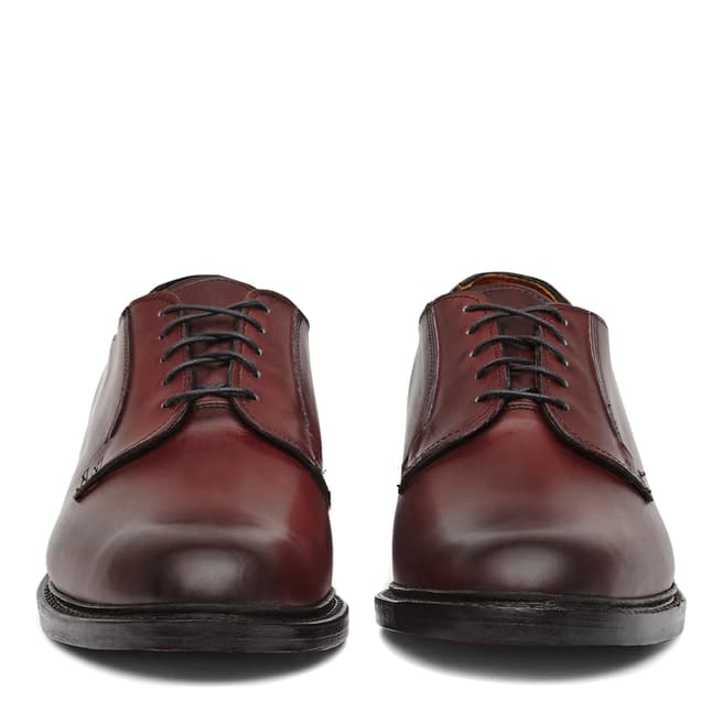 Oxblood Leads Leather Derby Shoes - BrandAlley