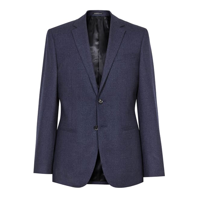 Airforce Blue Robin Modern Fit Wool Suit Jacket - BrandAlley