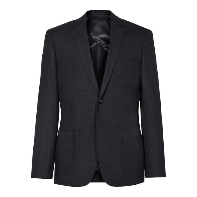 Navy Basie Modern Wool/Silk Suit Jacket - BrandAlley