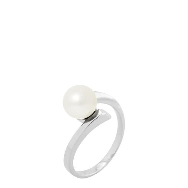 Natural White Pearl Ring 7-8mm - BrandAlley