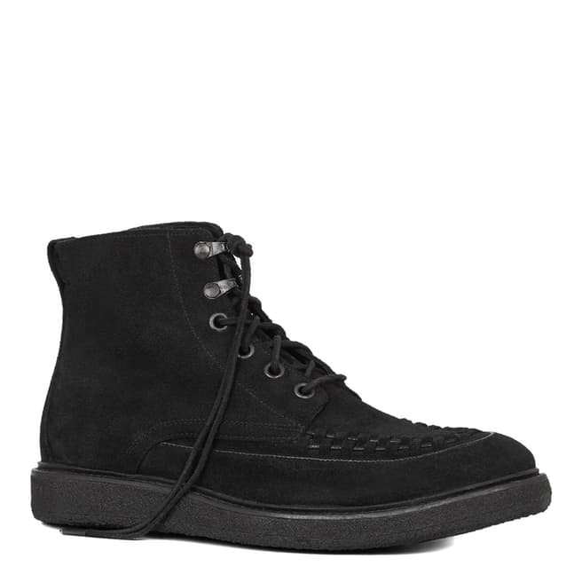 Black Moth Hook Leather Boots - BrandAlley