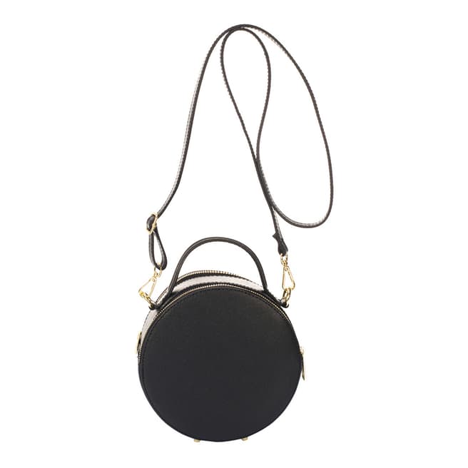 Black Leather Circle Bag - BrandAlley